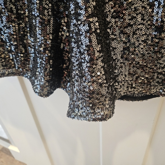 L'Atiste by Amy Sequin Long Sleeve Romper Black Silver Medium - Picture 6 of 10